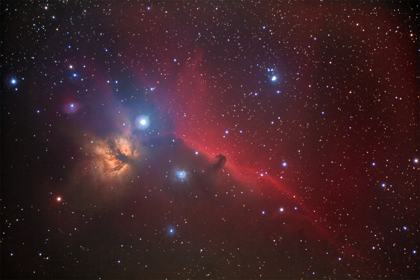 Horsehead Widefield mit Pentax 75