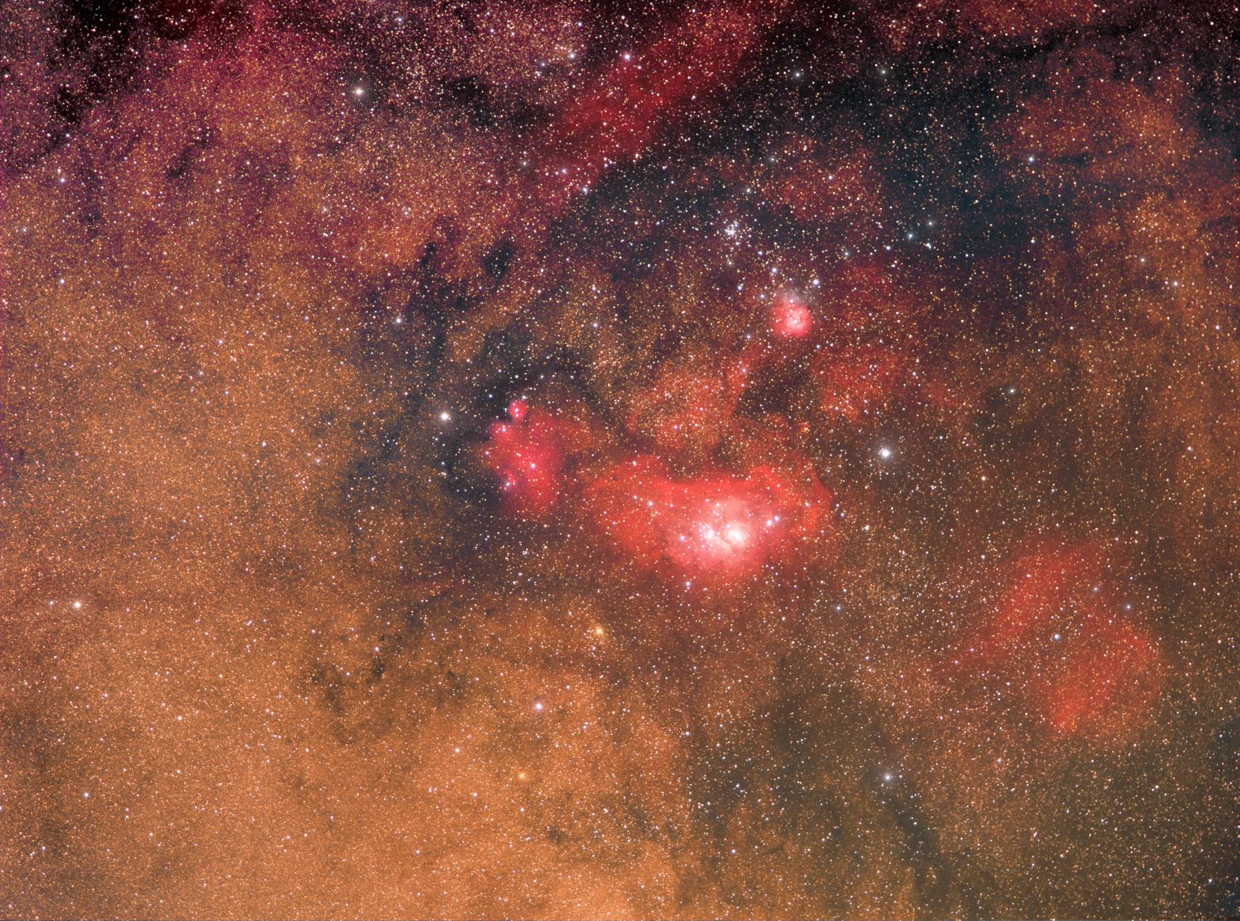 Trifid and Lagoon widefield