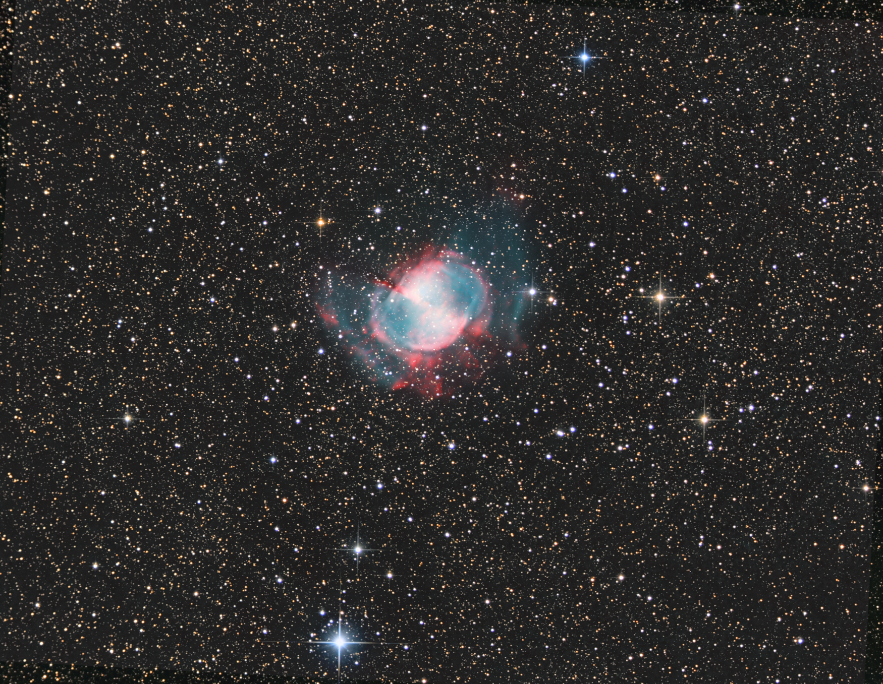 M27 [Ha]-[OIII]-LRGB