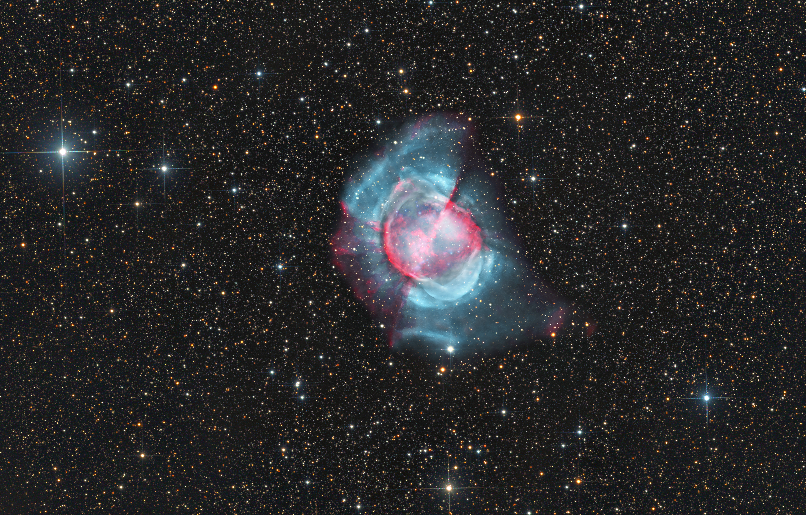 M27 [Ha]-[OIII]-LRGB